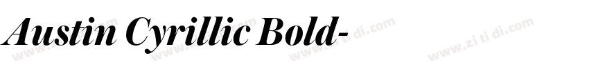 Austin Cyrillic Bold字体转换
